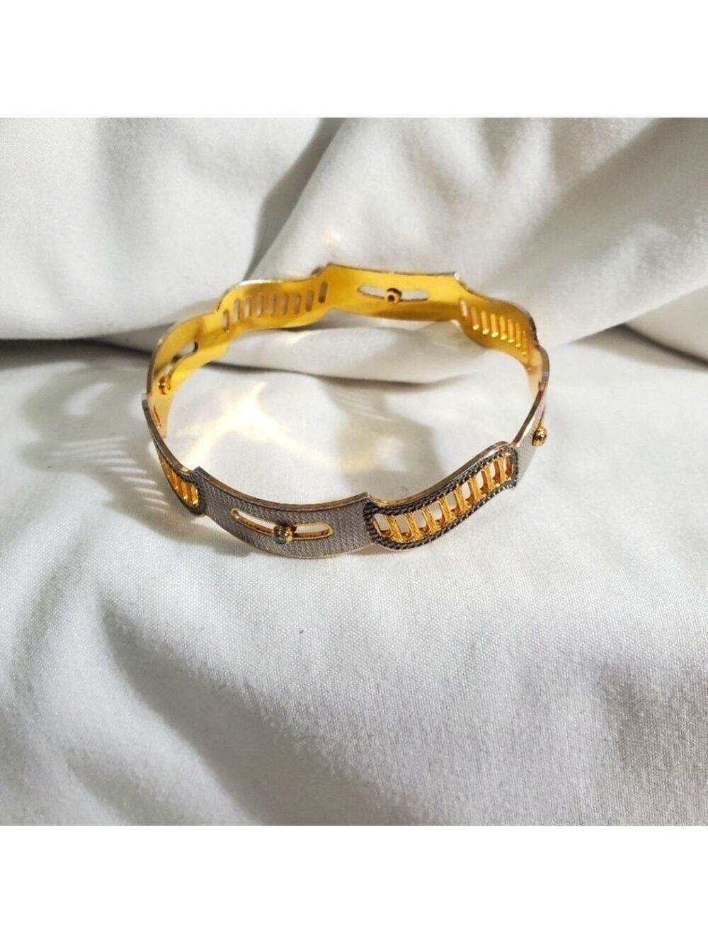 Bangle Bracelet Gold Tricolor Fashion